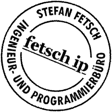 Stamp: Stefan Fetsch Ingenieur- und Programmierbüro - fetsch ip